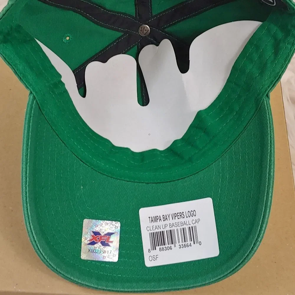 XFL Tampa Bay Vipers baseball hat cap American Football team Green color